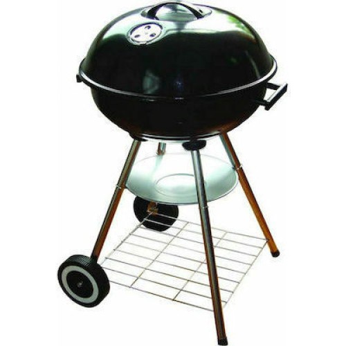 ΨΗΣΤΑΡΙΑ ΚΑΡΒΟΥΝΟΥ BORMANN BBQ1145 INOX ΜΑΥΡΗ ΣΤΡΟΓΓΥΛΗ 47cm ΜΕ ΡΟΔΕΣ